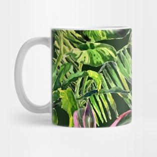 Tropical Background Watercolor tropical leaves Mug